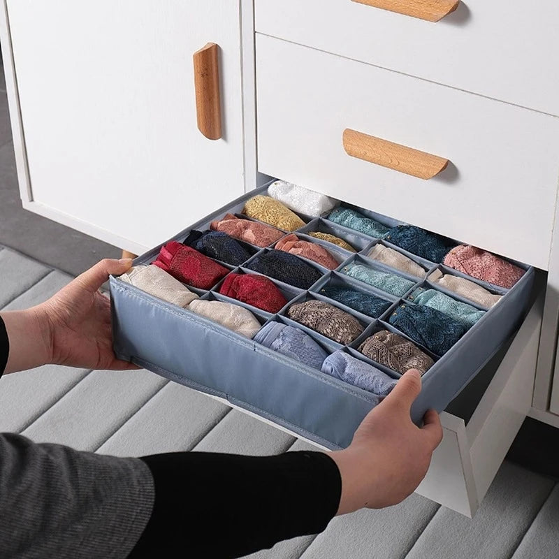 Foldable Drawer Organizer for Socks, Underwear & Closet Storage