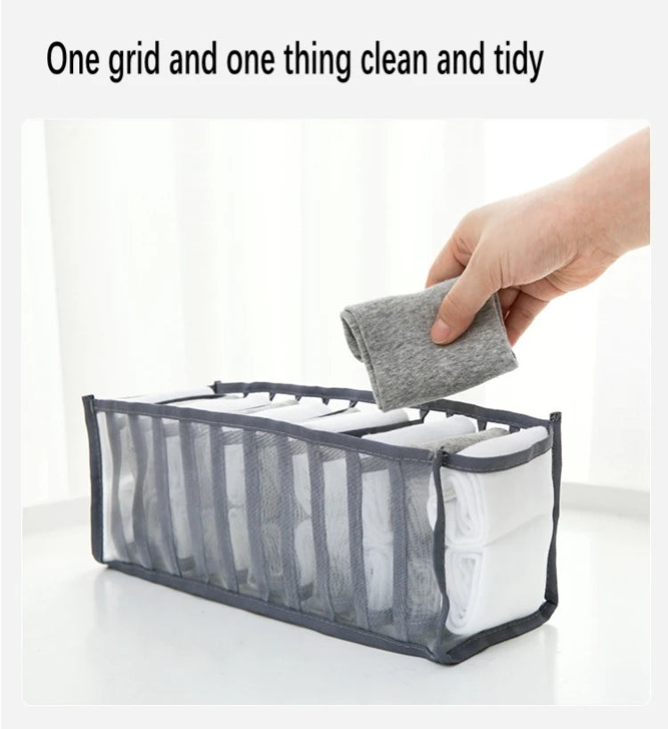 Foldable Drawer Organizer for Socks, Underwear & Closet Storage