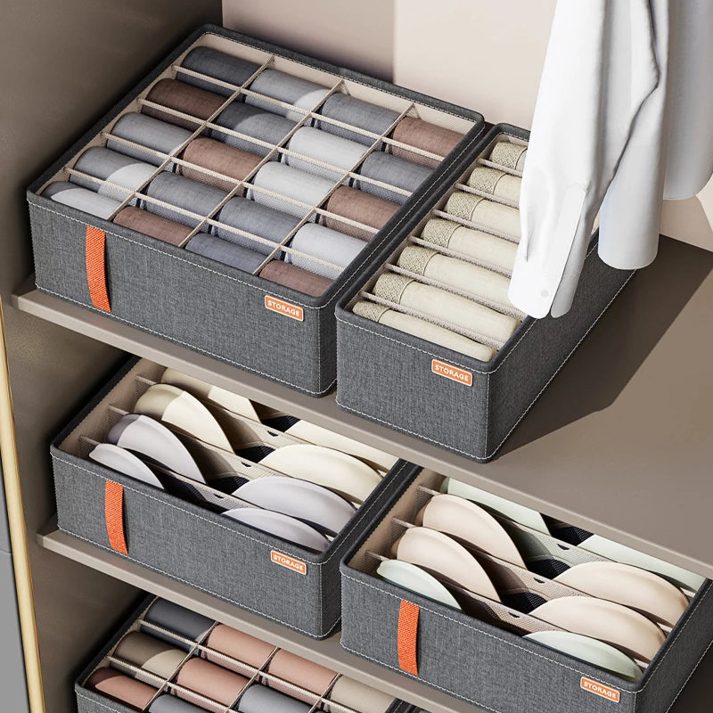Underwear & Socks Drawer Organizer – Bra Storage & Clothes Divider Box