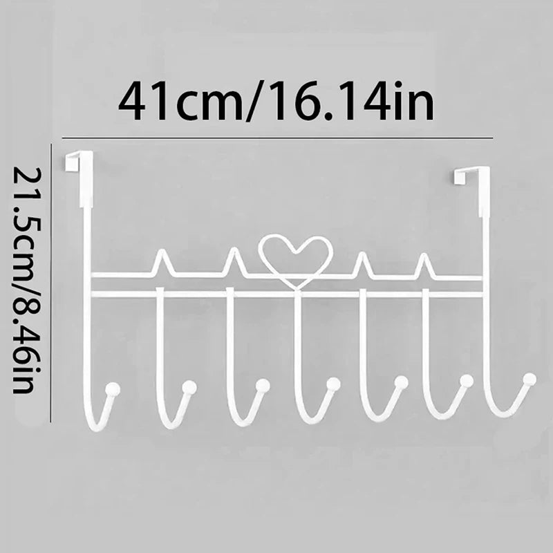 Heart-Shaped Punch-Free Wall Hook – Door & Bedroom Hanging Organizer