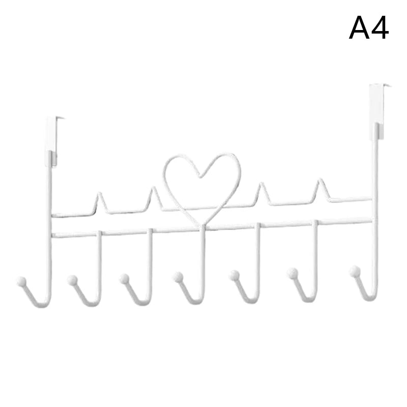 Heart-Shaped Punch-Free Wall Hook – Door & Bedroom Hanging Organizer
