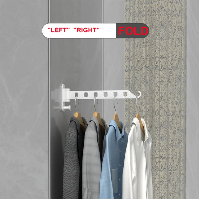 Retractable Wall-Mounted Drying Rack – Foldable Aluminum Clothes Hanger for Indoor Laundry