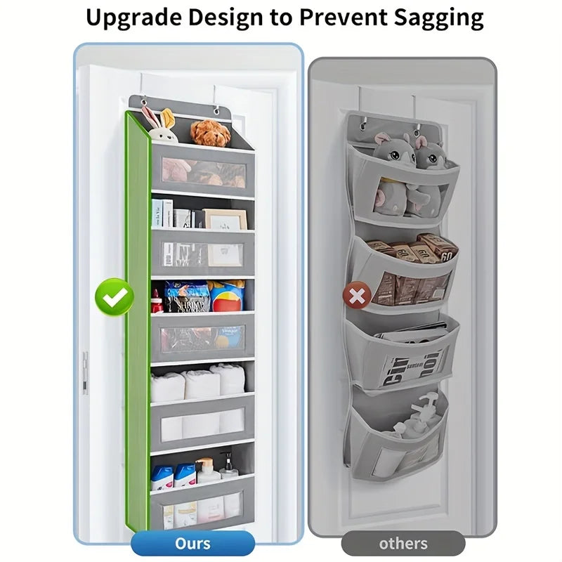 5-Shelf Hanging Organizer – Anti-Tilt Storage with Large Pockets for Bedroom & Bathroom