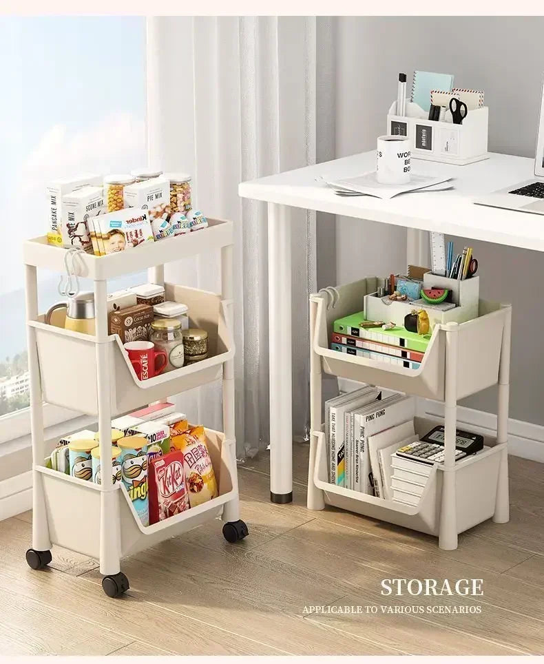Narrow Rolling Storage Trolley – Slim Organizer Rack for Kitchen, Bathroom & Living Room