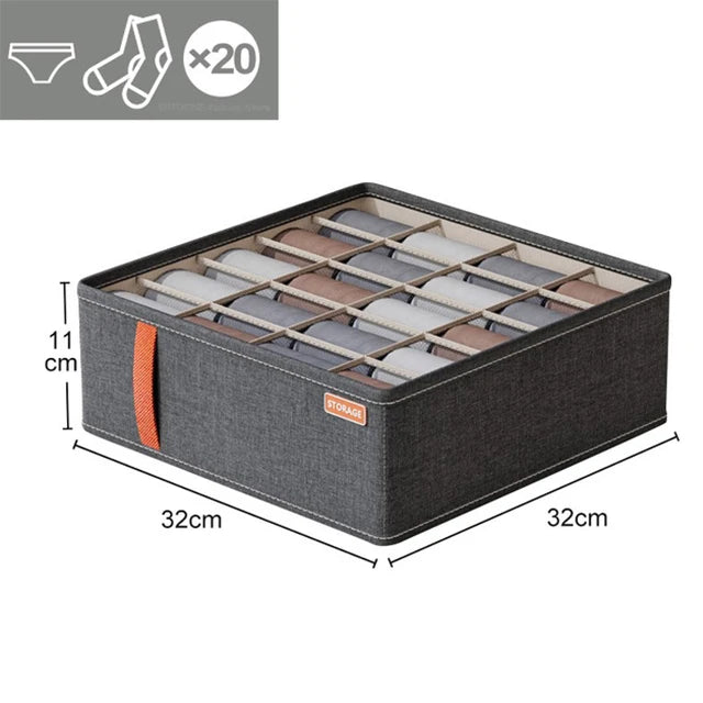 Underwear & Socks Drawer Organizer – Bra Storage & Clothes Divider Box