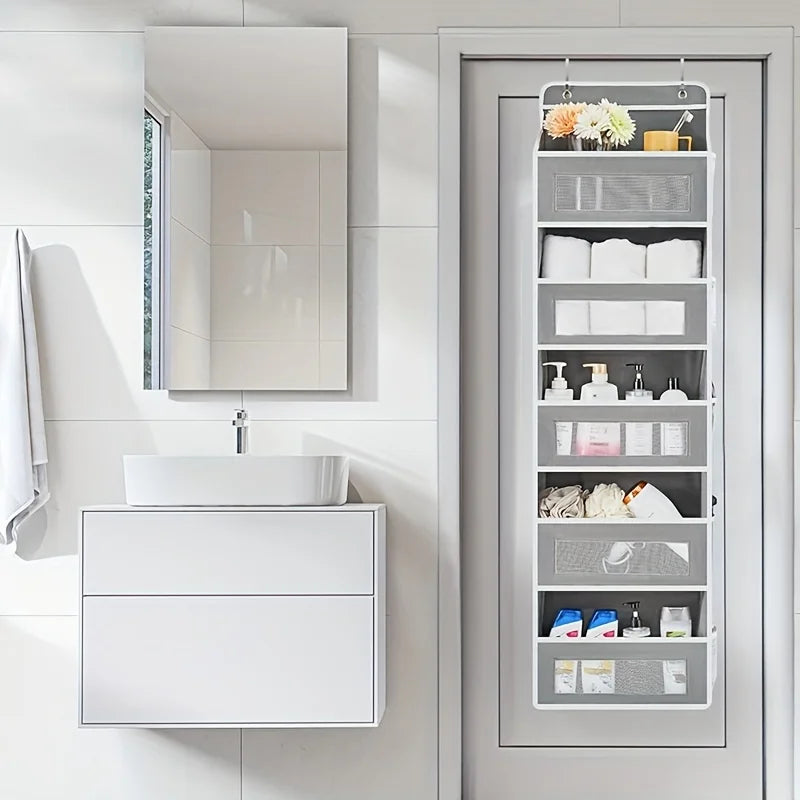 5-Shelf Hanging Organizer – Anti-Tilt Storage with Large Pockets for Bedroom & Bathroom