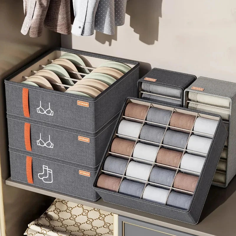 Underwear & Socks Drawer Organizer – Bra Storage & Clothes Divider Box