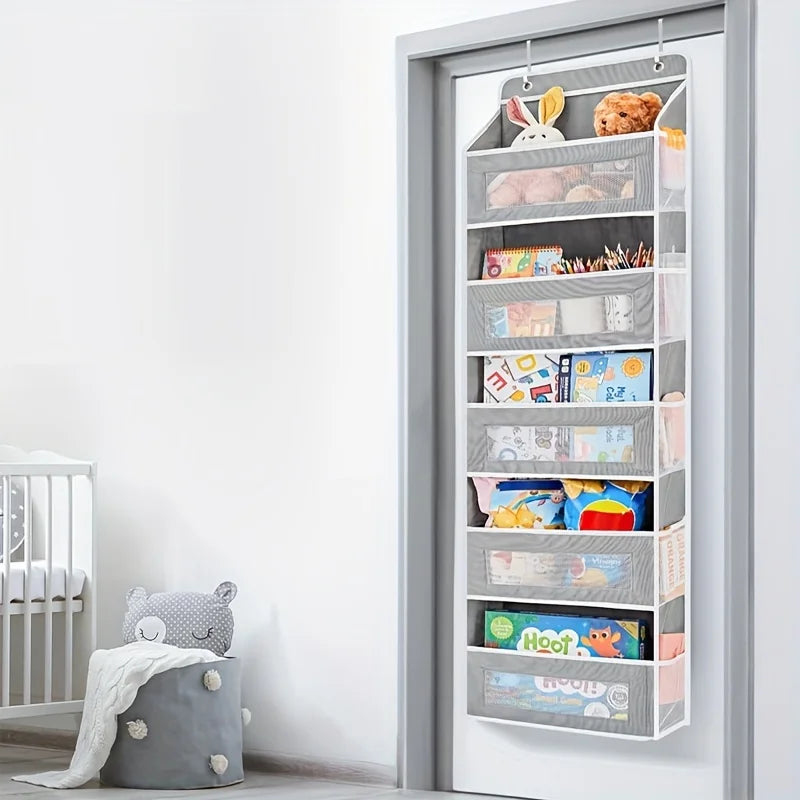 5-Shelf Hanging Organizer – Anti-Tilt Storage with Large Pockets for Bedroom & Bathroom