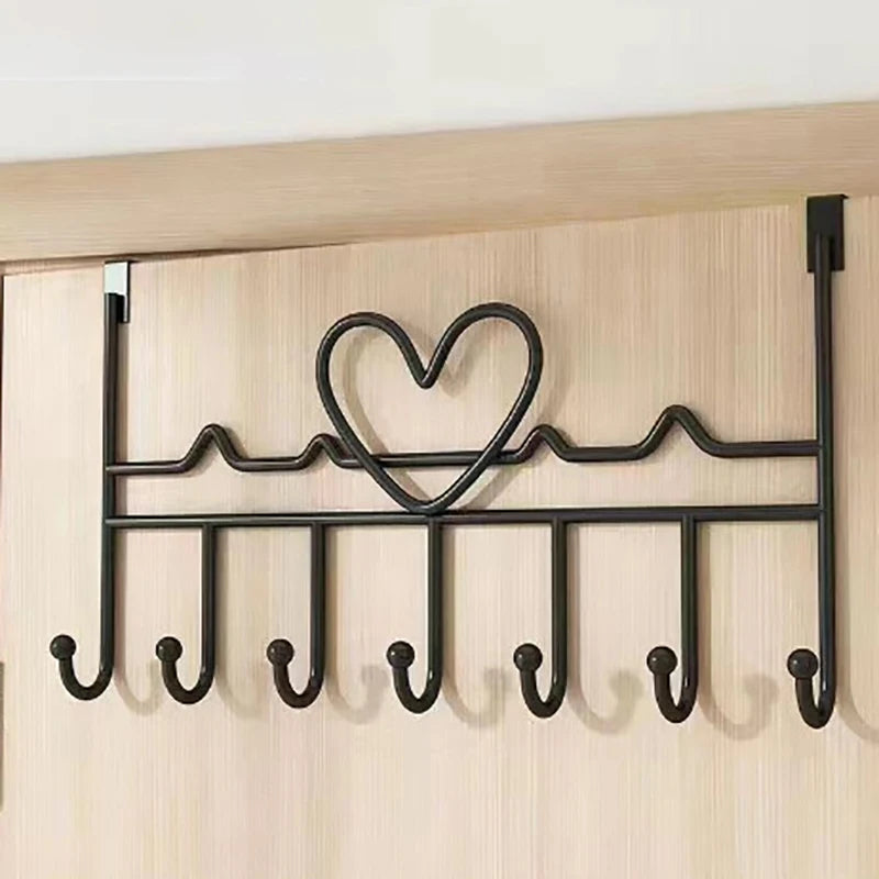 Heart-Shaped Punch-Free Wall Hook – Door & Bedroom Hanging Organizer