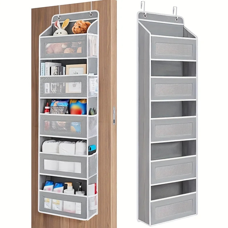 5-Shelf Hanging Organizer – Anti-Tilt Storage with Large Pockets for Bedroom & Bathroom