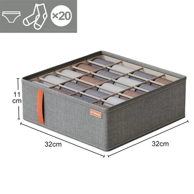 Underwear & Socks Drawer Organizer – Bra Storage & Clothes Divider Box