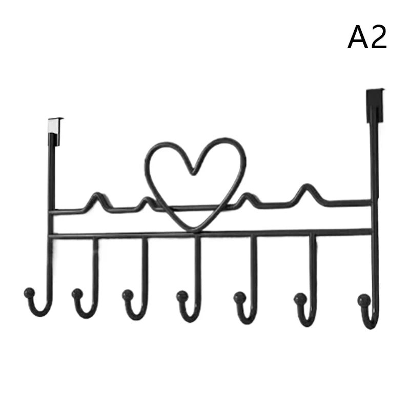 Heart-Shaped Punch-Free Wall Hook – Door & Bedroom Hanging Organizer