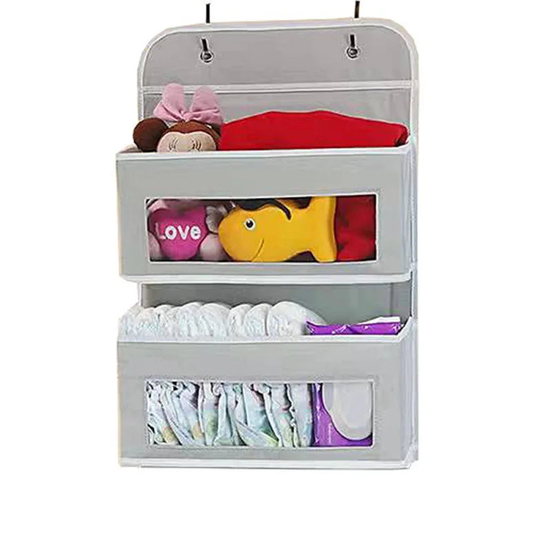 5-Shelf Hanging Organizer – Anti-Tilt Storage with Large Pockets for Bedroom & Bathroom
