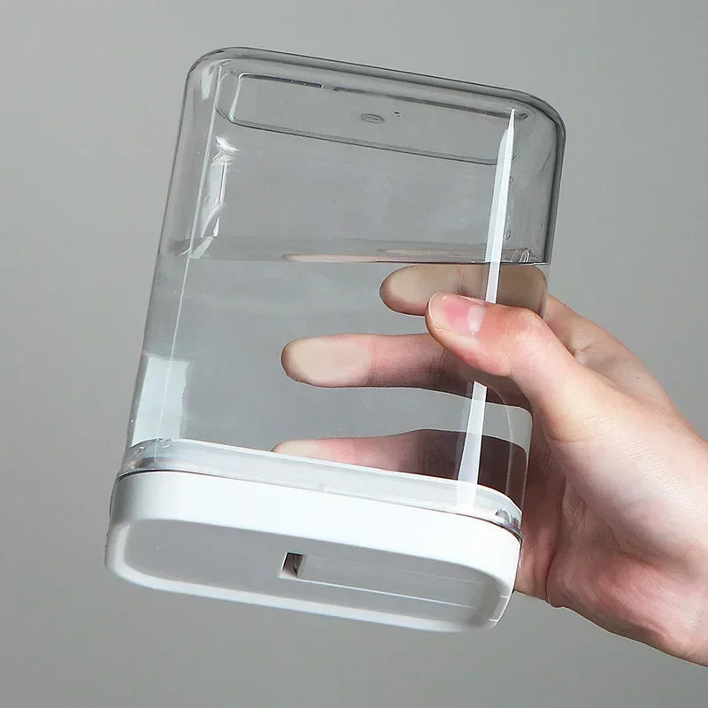 Clear Airtight Food Storage Jar – BPA-Free Plastic Container for Snacks, Cereal & Beans