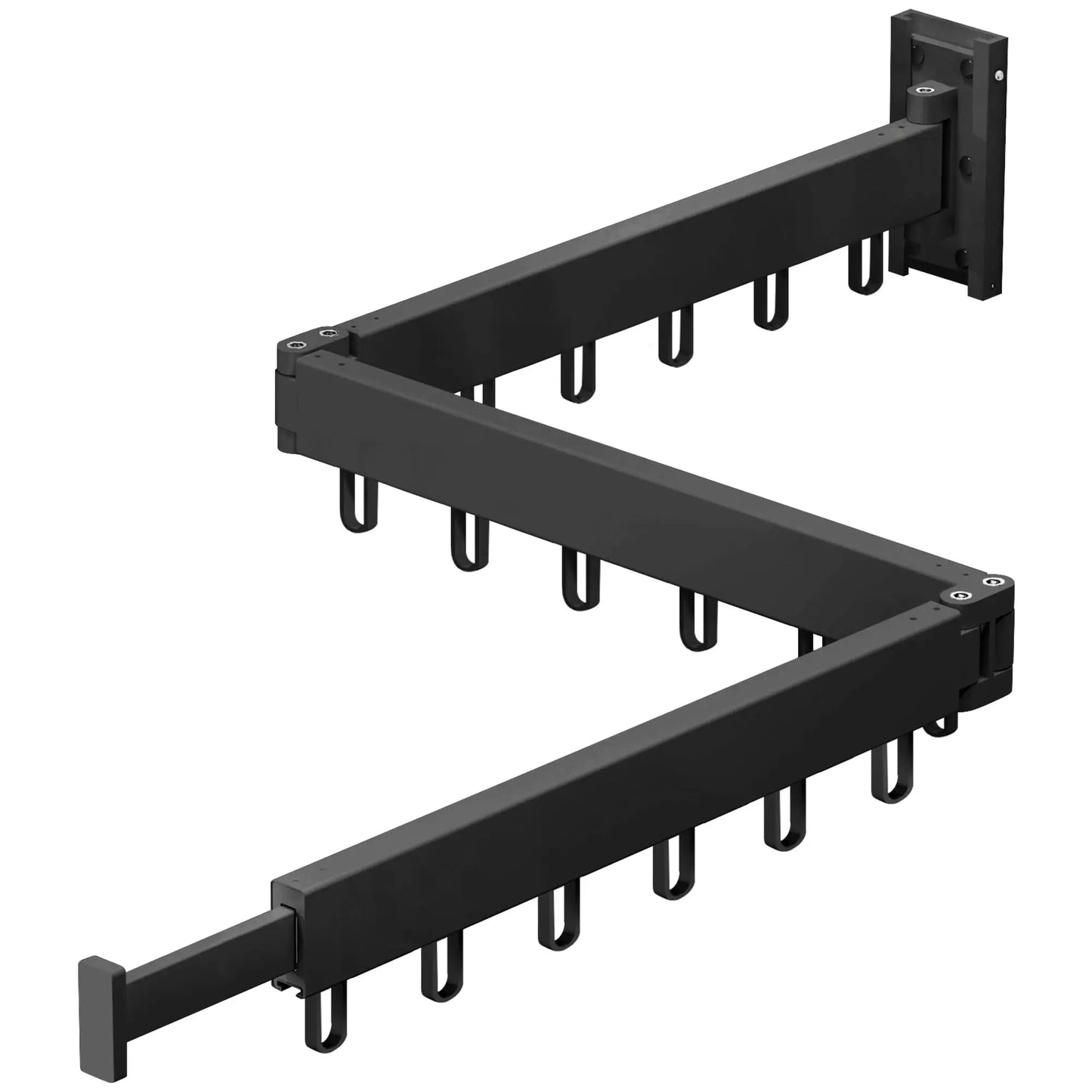 Retractable Wall-Mounted Drying Rack – Foldable Aluminum Clothes Hanger for Indoor Laundry