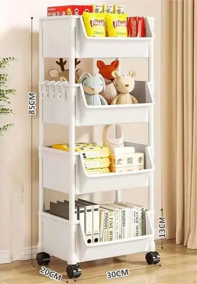 Narrow Rolling Storage Trolley – Slim Organizer Rack for Kitchen, Bathroom & Living Room
