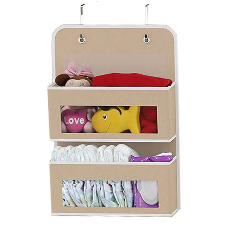 5-Shelf Hanging Organizer – Anti-Tilt Storage with Large Pockets for Bedroom & Bathroom