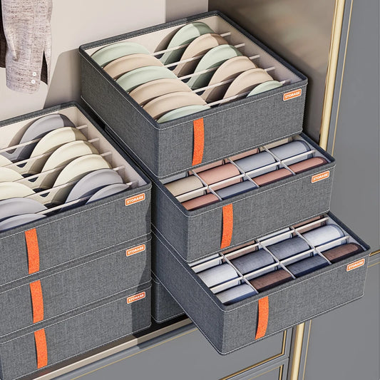 Underwear & Socks Drawer Organizer – Bra Storage & Clothes Divider Box