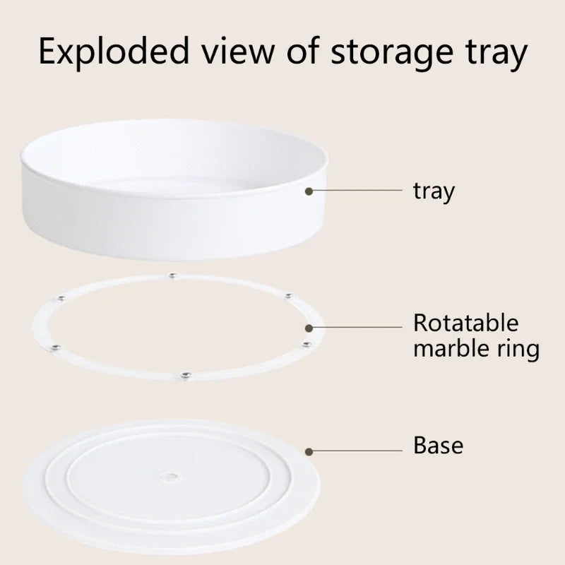 360° Rotating Cabinet Organizer – Non-Slip Kitchen & Bathroom Turntable
