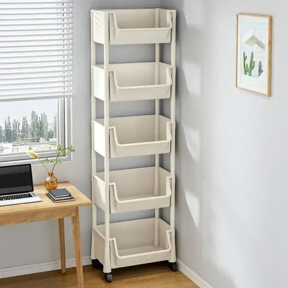 Narrow Rolling Storage Trolley – Slim Organizer Rack for Kitchen, Bathroom & Living Room