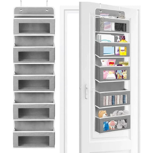 5-Shelf Hanging Organizer – Anti-Tilt Storage with Large Pockets for Bedroom & Bathroom