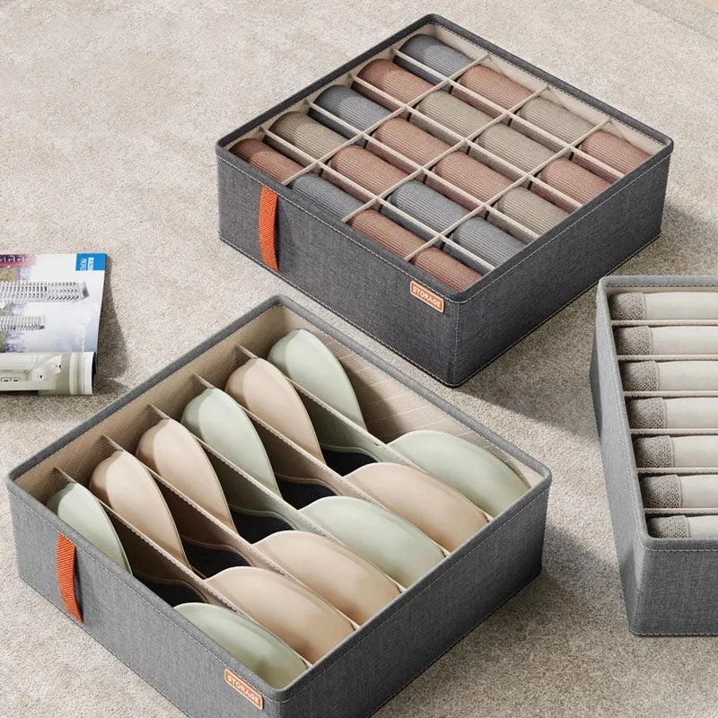 Underwear & Socks Drawer Organizer – Bra Storage & Clothes Divider Box