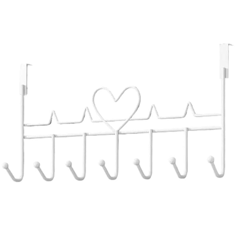Heart-Shaped Punch-Free Wall Hook – Door & Bedroom Hanging Organizer