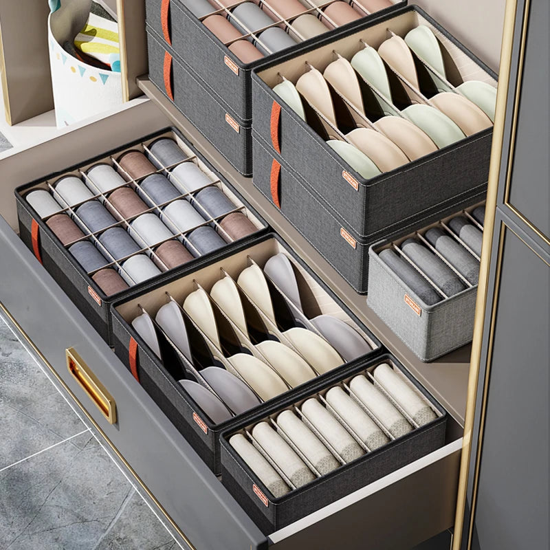 Underwear & Socks Drawer Organizer – Bra Storage & Clothes Divider Box