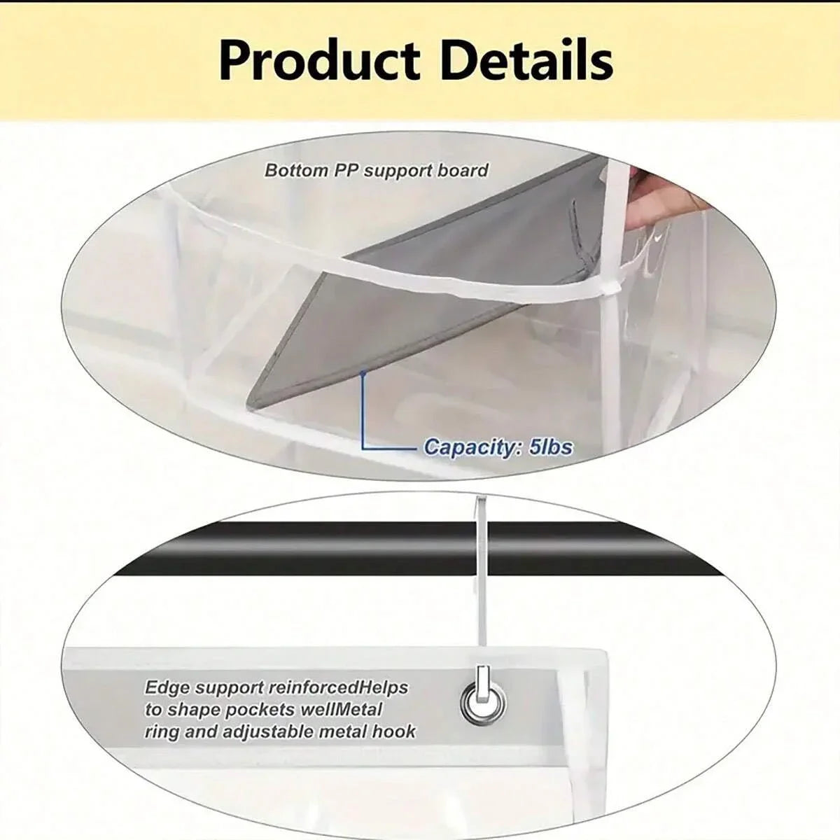 Over-the-Door Hanging Organizer – Foldable Clear Storage for Closet or Bathroom