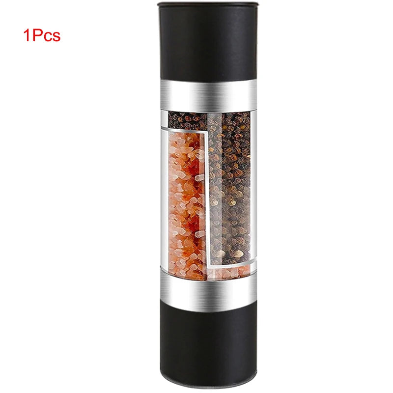 2-in-1 Stainless Steel Salt & Pepper Grinder – Adjustable Manual Spice Mill