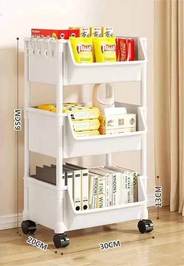 Narrow Rolling Storage Trolley – Slim Organizer Rack for Kitchen, Bathroom & Living Room