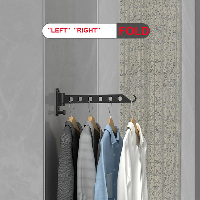 Retractable Wall-Mounted Drying Rack – Foldable Aluminum Clothes Hanger for Indoor Laundry