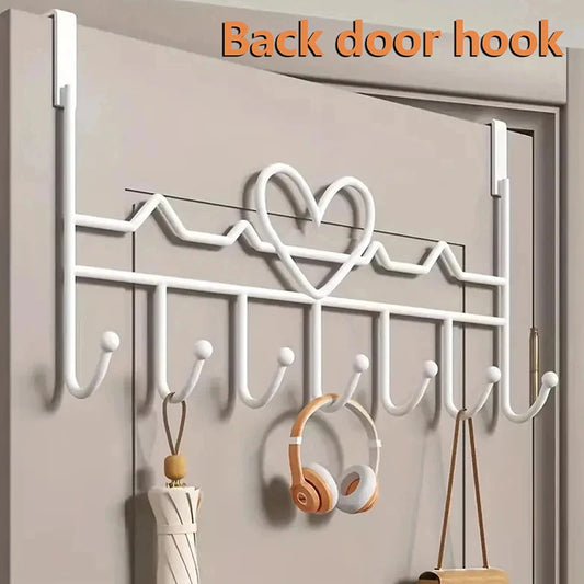 Heart-Shaped Punch-Free Wall Hook – Door & Bedroom Hanging Organizer