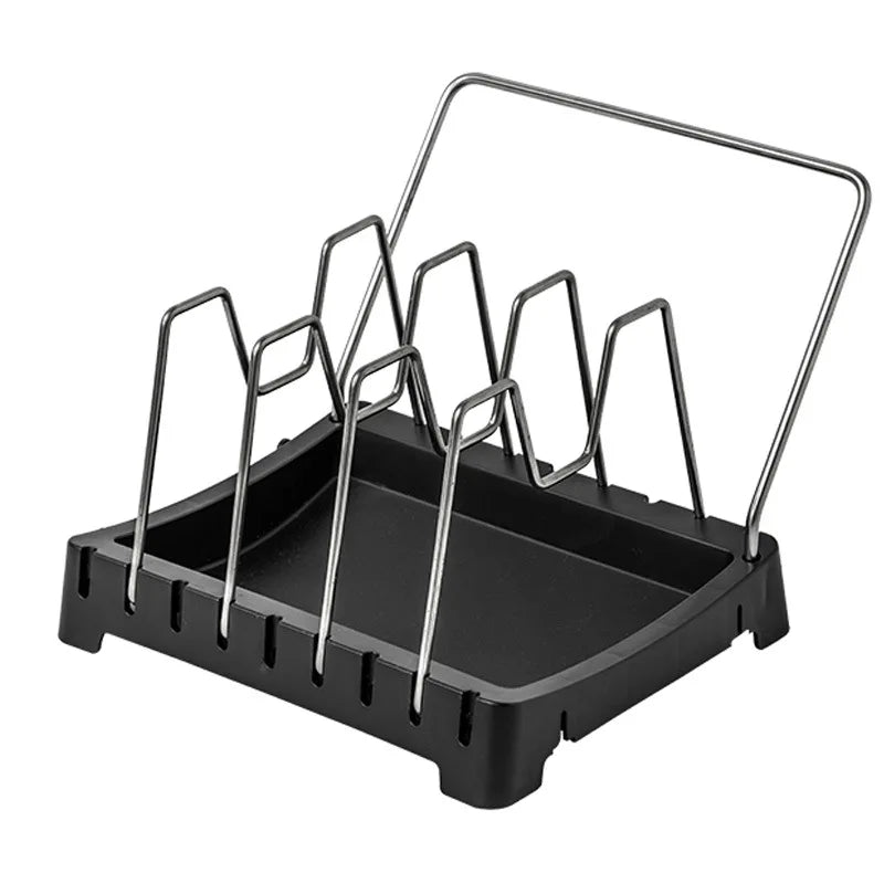 Expandable Stainless Steel Kitchen Organizer – Pot, Pan & Cutting Board Rack