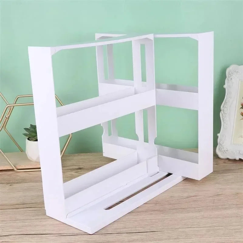 Multi-Function 2-Tier Spice Storage Rack – Adjustable Kitchen & Bathroom Organizer