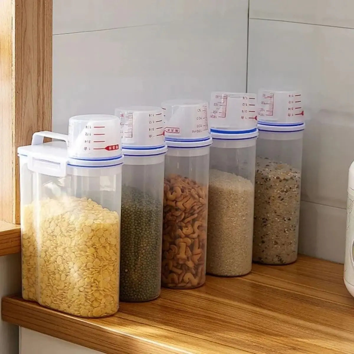 Rice & Grains Storage Canister with Measuring Cup – Moisture & Insect Proof