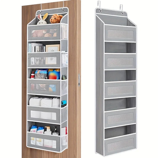 5-Shelf Hanging Organizer – Anti-Tilt Storage with Large Pockets for Bedroom & Bathroom