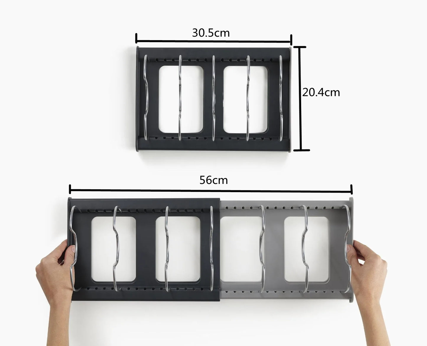 Expandable Stainless Steel Kitchen Organizer – Pot, Pan & Cutting Board Rack