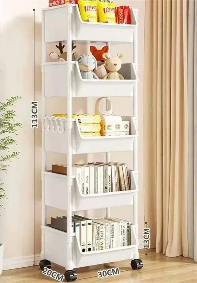 Narrow Rolling Storage Trolley – Slim Organizer Rack for Kitchen, Bathroom & Living Room